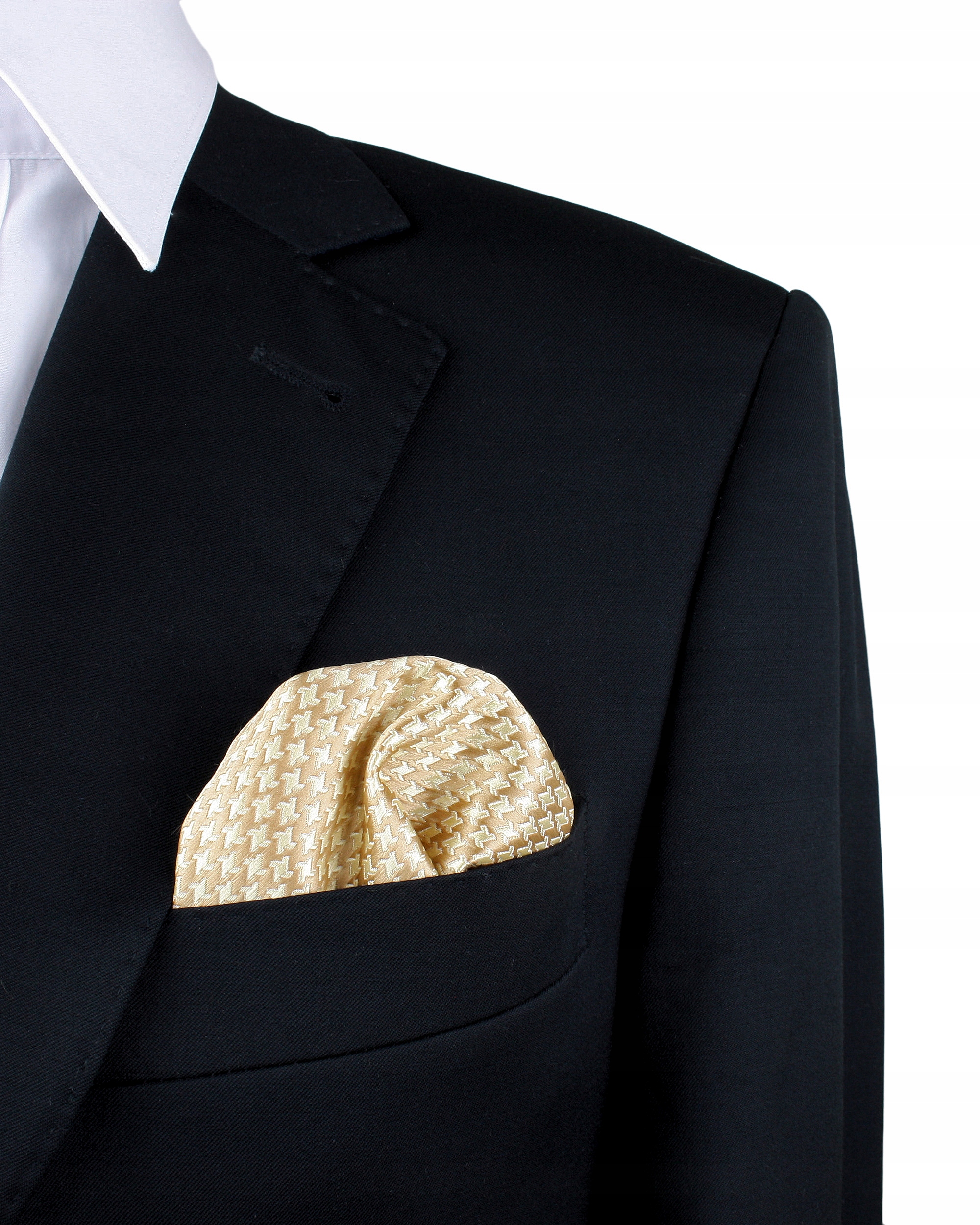 POSZETKA CHUSTKA DO MARYNARKI ZŁOTA PEPITKA