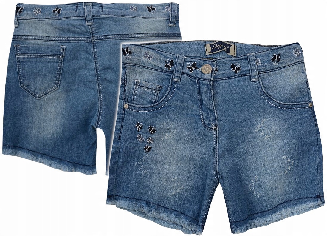 

Szorty Jeans Krótkie Spodenki Motylki 9/10 J175B