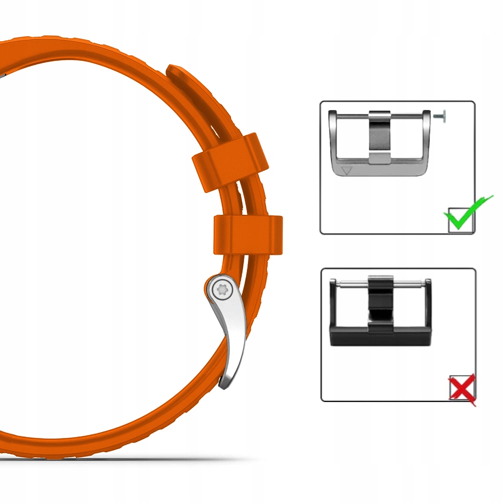 Silikonowy pasek premium QuickFit 22 mm do GARMIN Fenix 6 7 8 - 47mm Epix 2 Kolor inny kolor