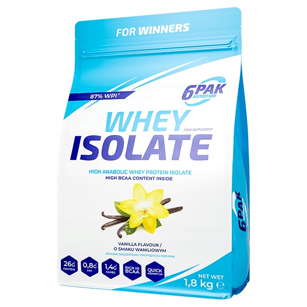 Balení 6 Kusů Whey Isolate 1800 g Proteinový Izolát Pro Nárůst Svalové Hmoty A Síly