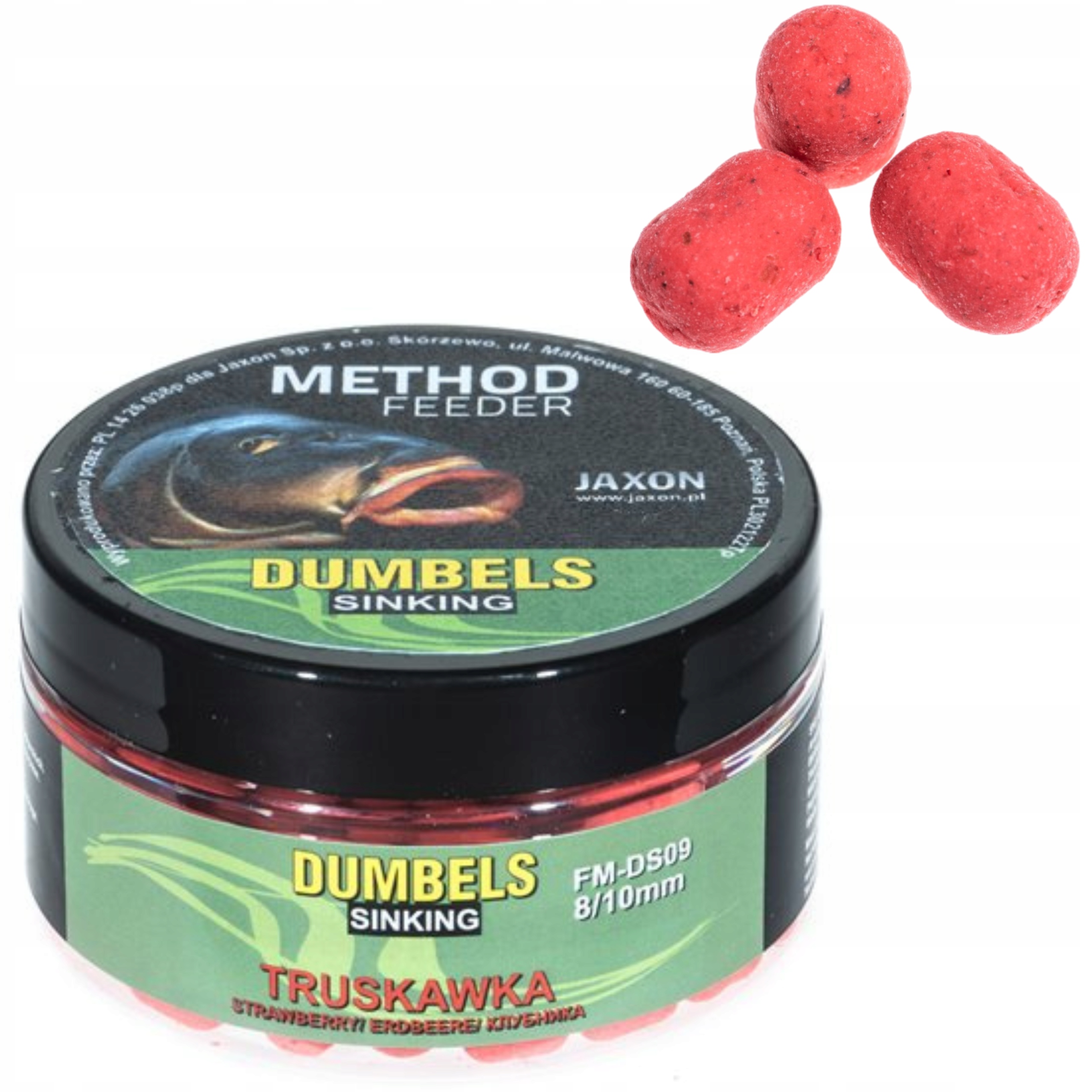Dumbells Method Feeder Jaxon 8/10mm Truskawka