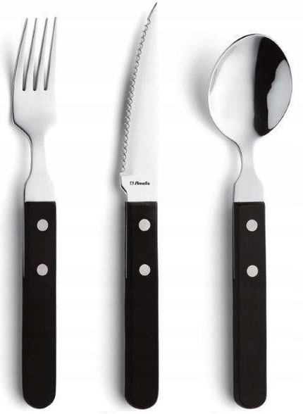 AMEFA SZTUĆCE ZESTAW ŁYŻKA NÓŻ Z ZĄBKAMI WIDELEC PIZZY SCHABOWEGO STEKÓW