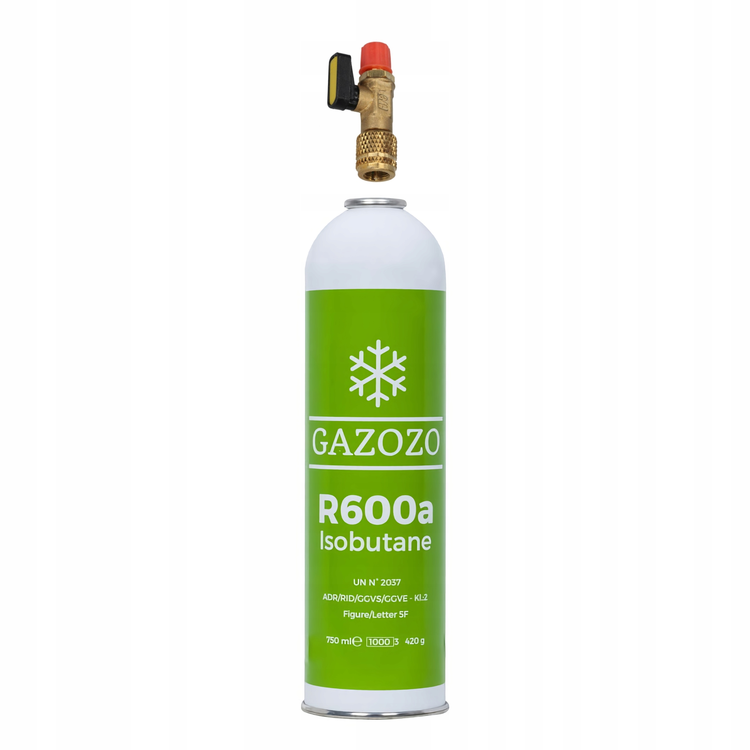 

Czynnik R-600a izobutan 420g zawór R600