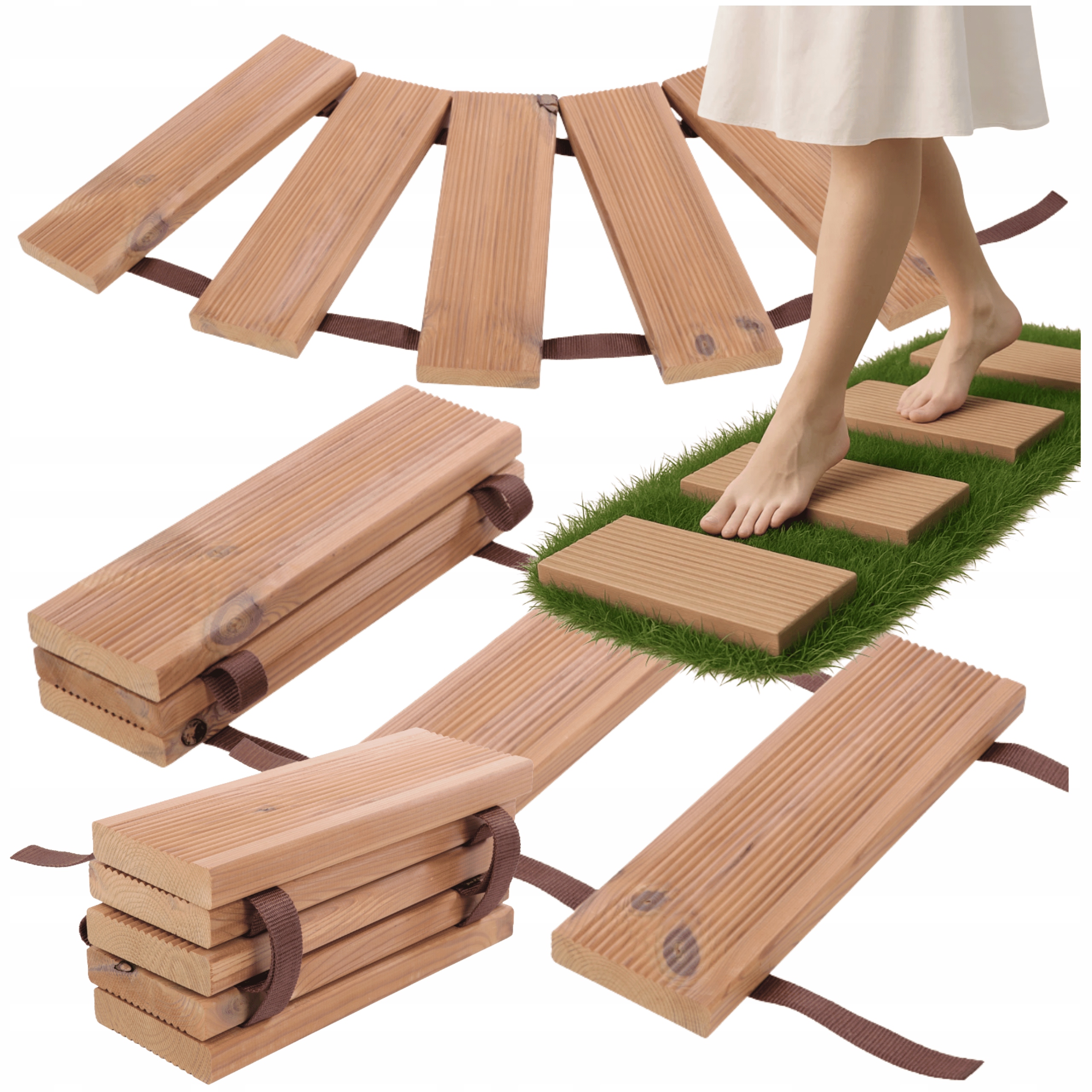 Zahradní stezka Termososna dřevěná stezka 0,4 x 1 m Plošina Oblouk Eko Dřevo