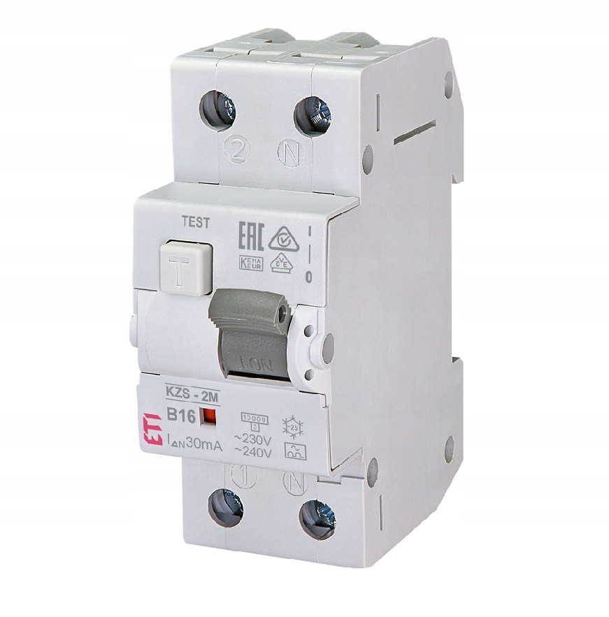 Wyłącznik różnicowoprądowy 1P+N B16A 30mA A KZS-2M