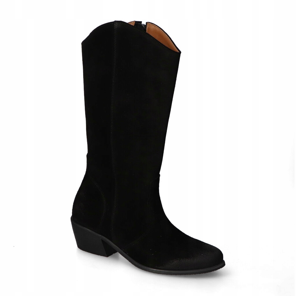 Damiss DS-960 Černé velurové Kovbojské Boty 38