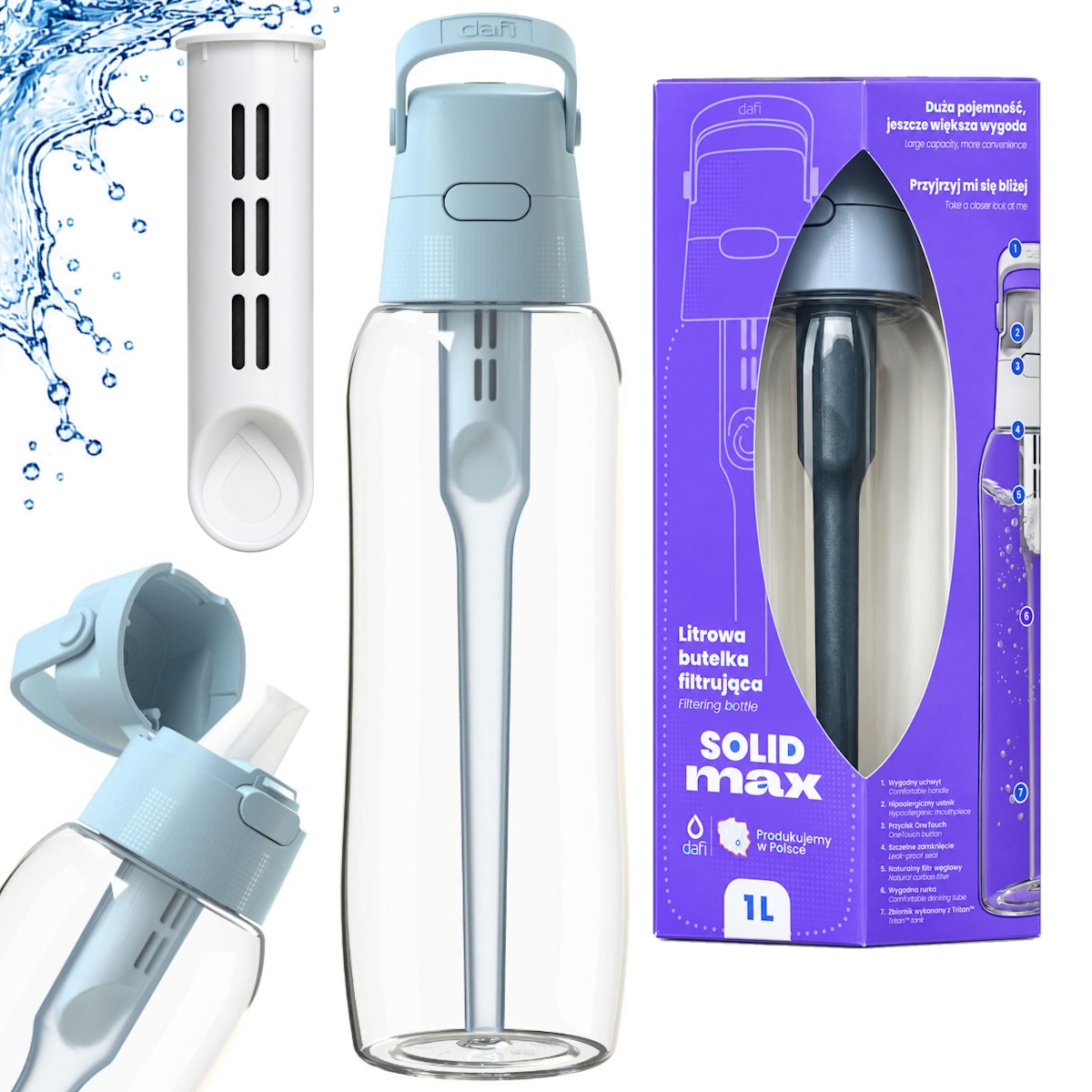 Lahev Solid Max 1L Dove Blue