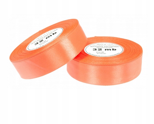 Taśma wstążka satynowa 32mx6mm pomarańcz 8027