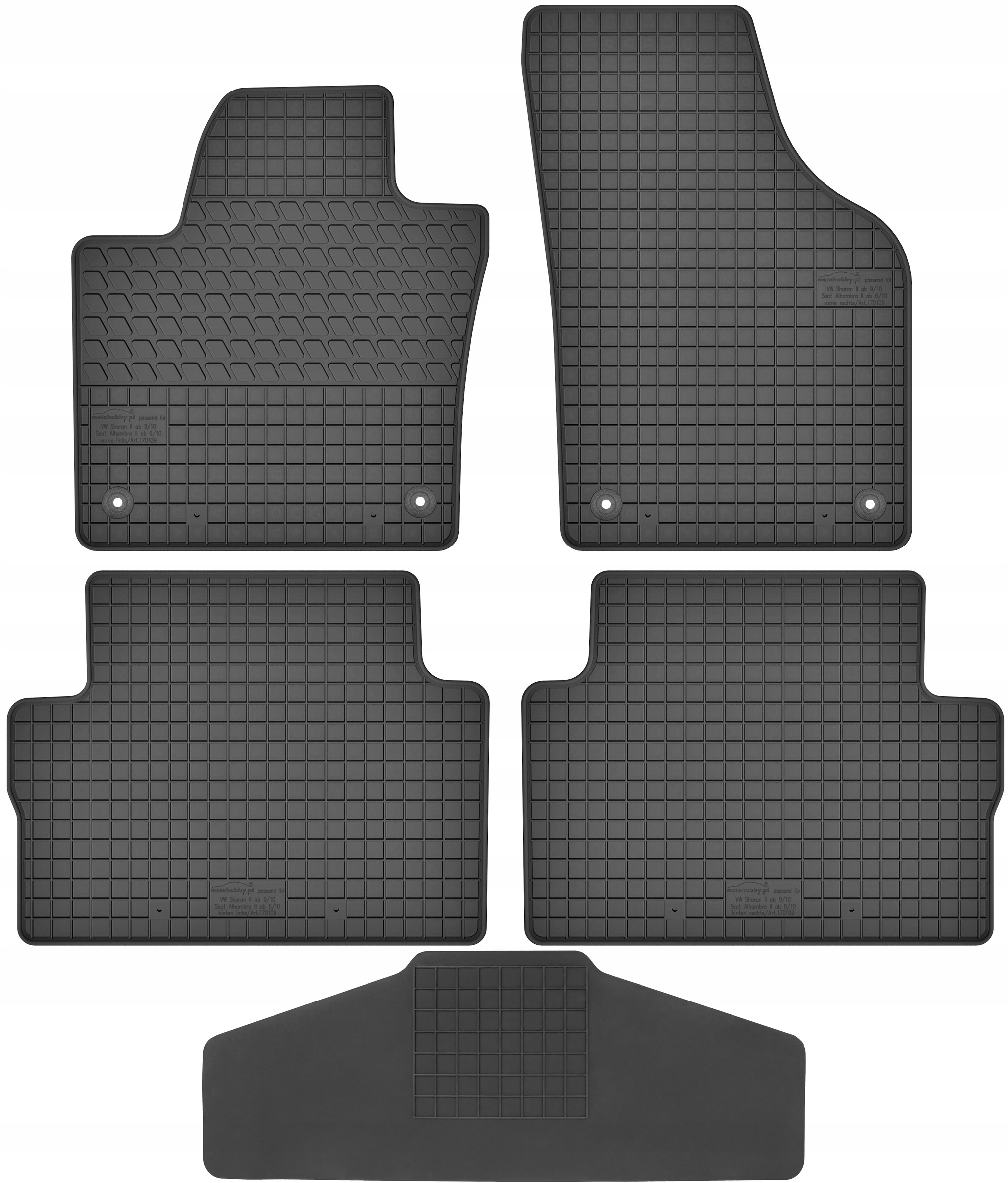 Seat Alhambra II 2010-2018 Dywaniki z osłoną