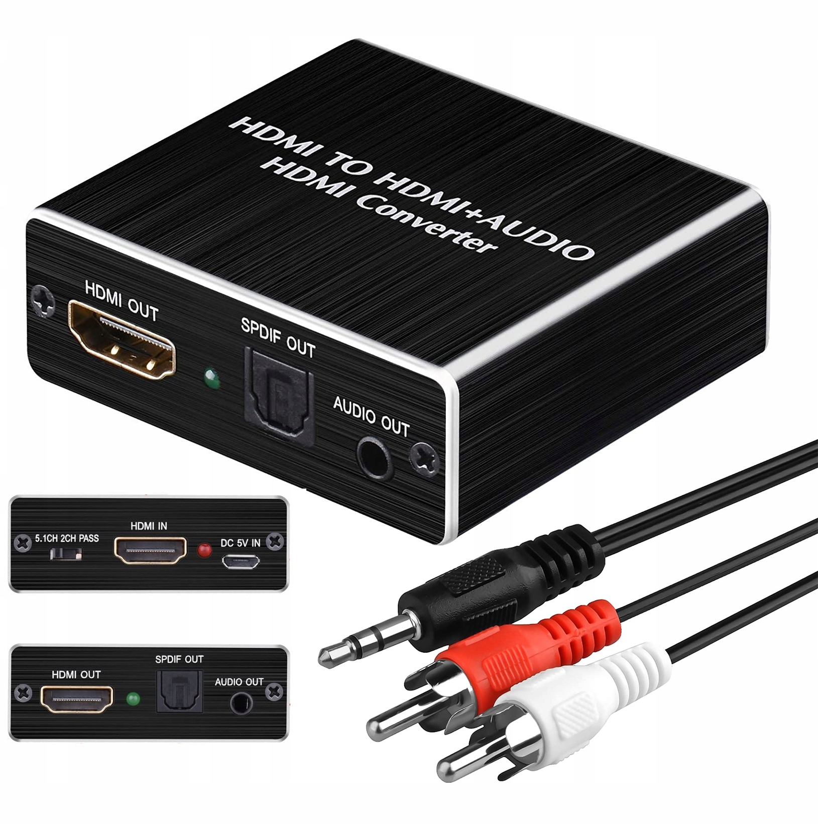 

Adapter Hdmi Audio optyczny T-t Spdif 3,5 mm 4Kx2K