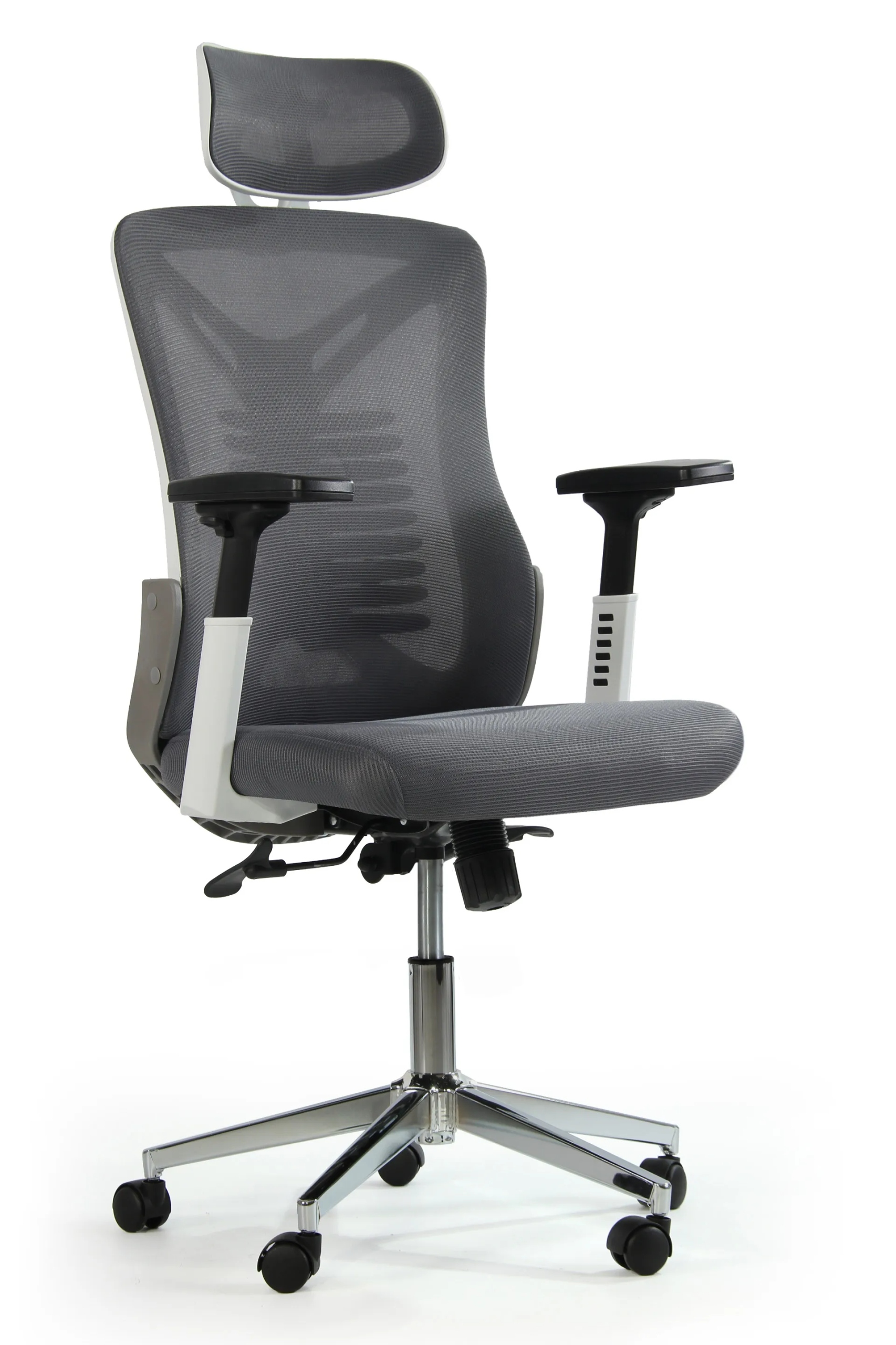 Ergonomická kancelárska stolička Y2-1 s podporou bedrovej oblasti, grafitová