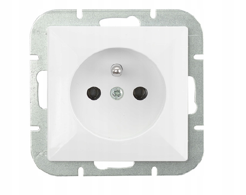 

Gniazdo pojedyncze z uziemieniem Perła