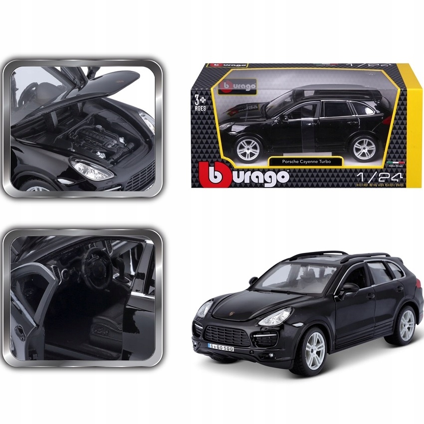 Porsche Cayenne Turbo 1:24 model Bburago 18-21056 Kod producenta 18-21056BK