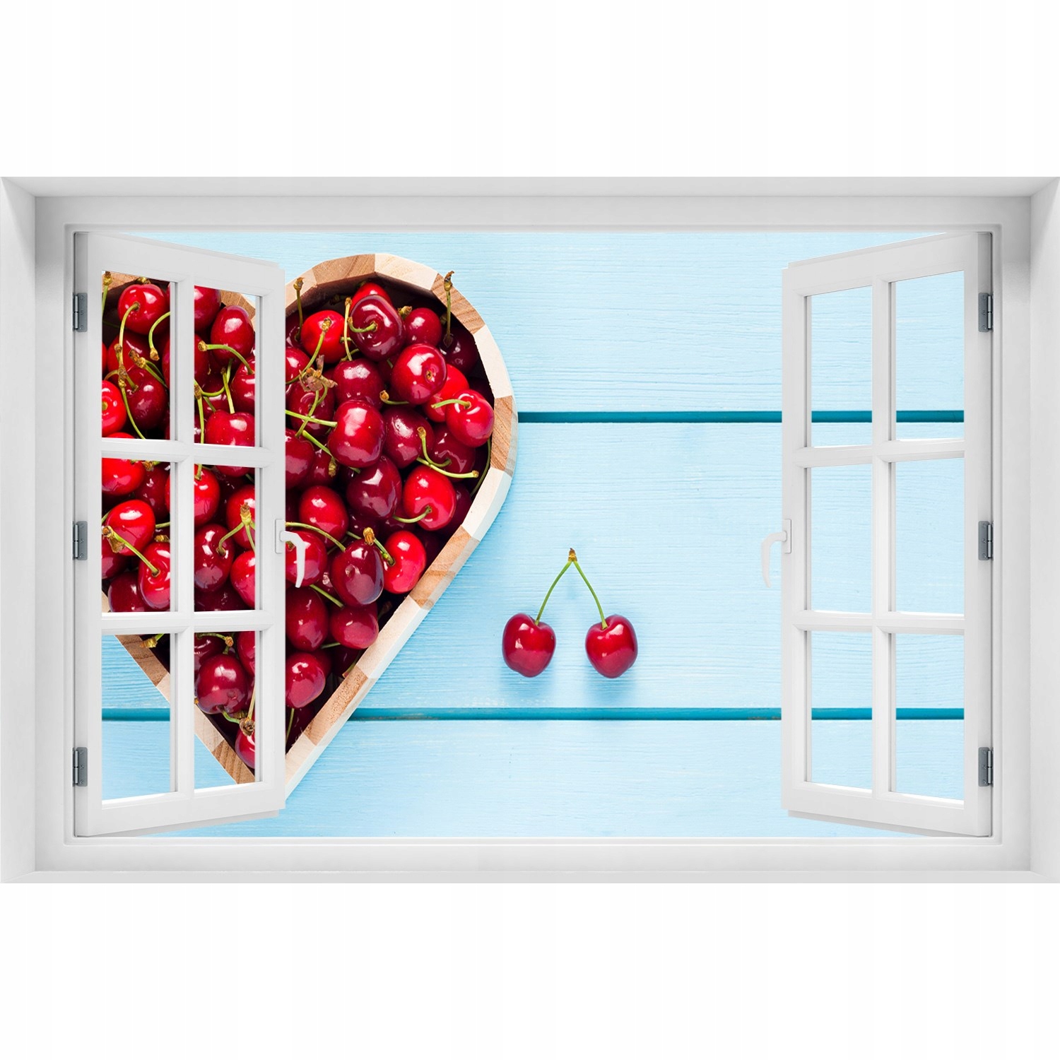 

Samoprzylepna naklejka Okno Serce z wiśni 150x100