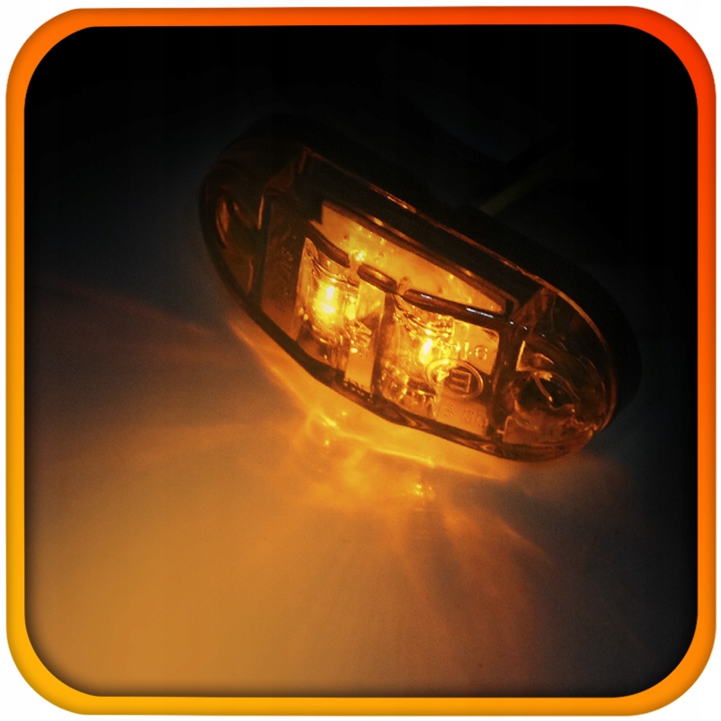 10x LAMPA OBRYSOWA OBRYSÓWKA DIODOWA LED POMARAŃCZOWA Kolor pomarańczowy