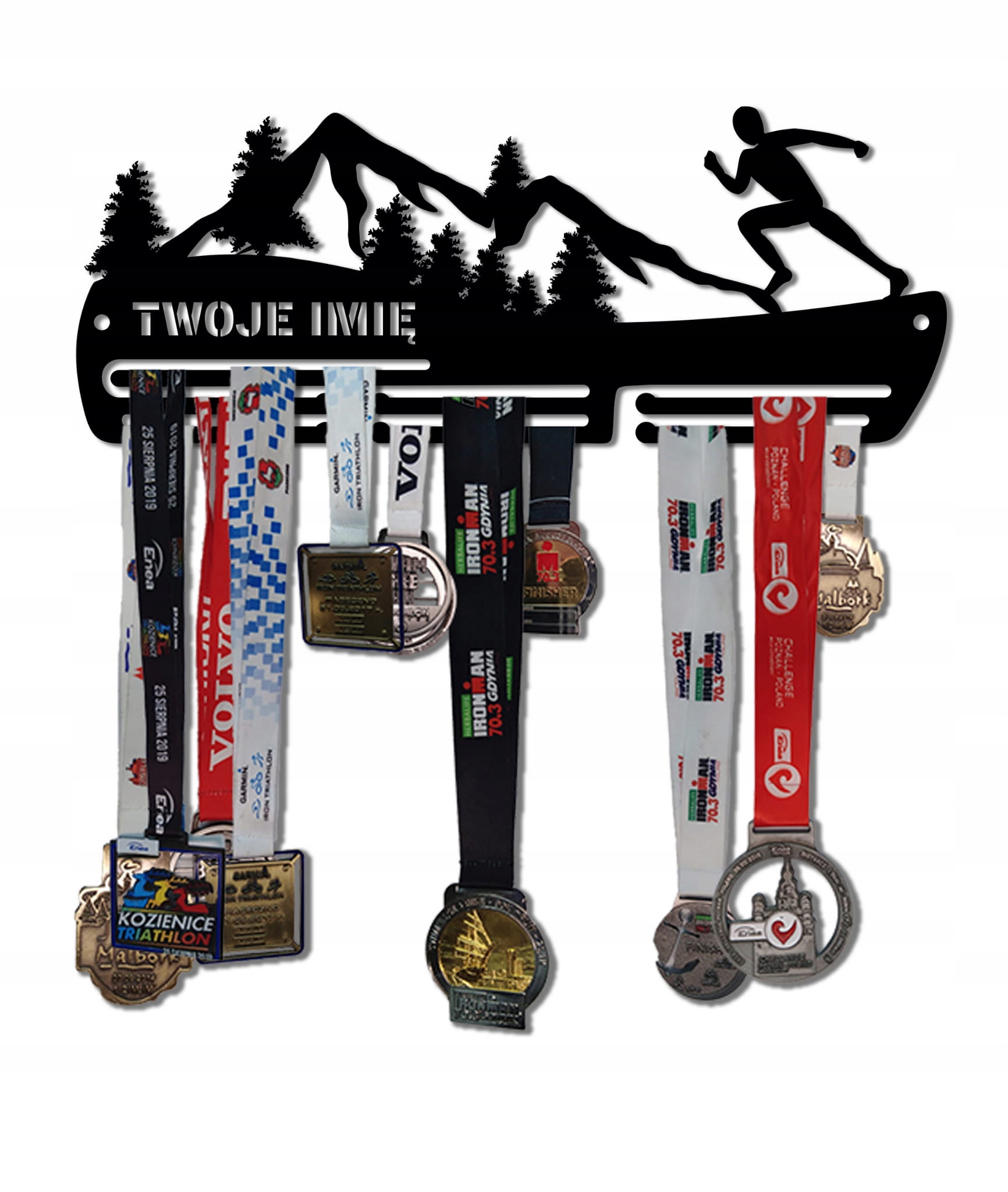 Wieszak na medale Góry Run twoje imię dowolny tekst 81.3