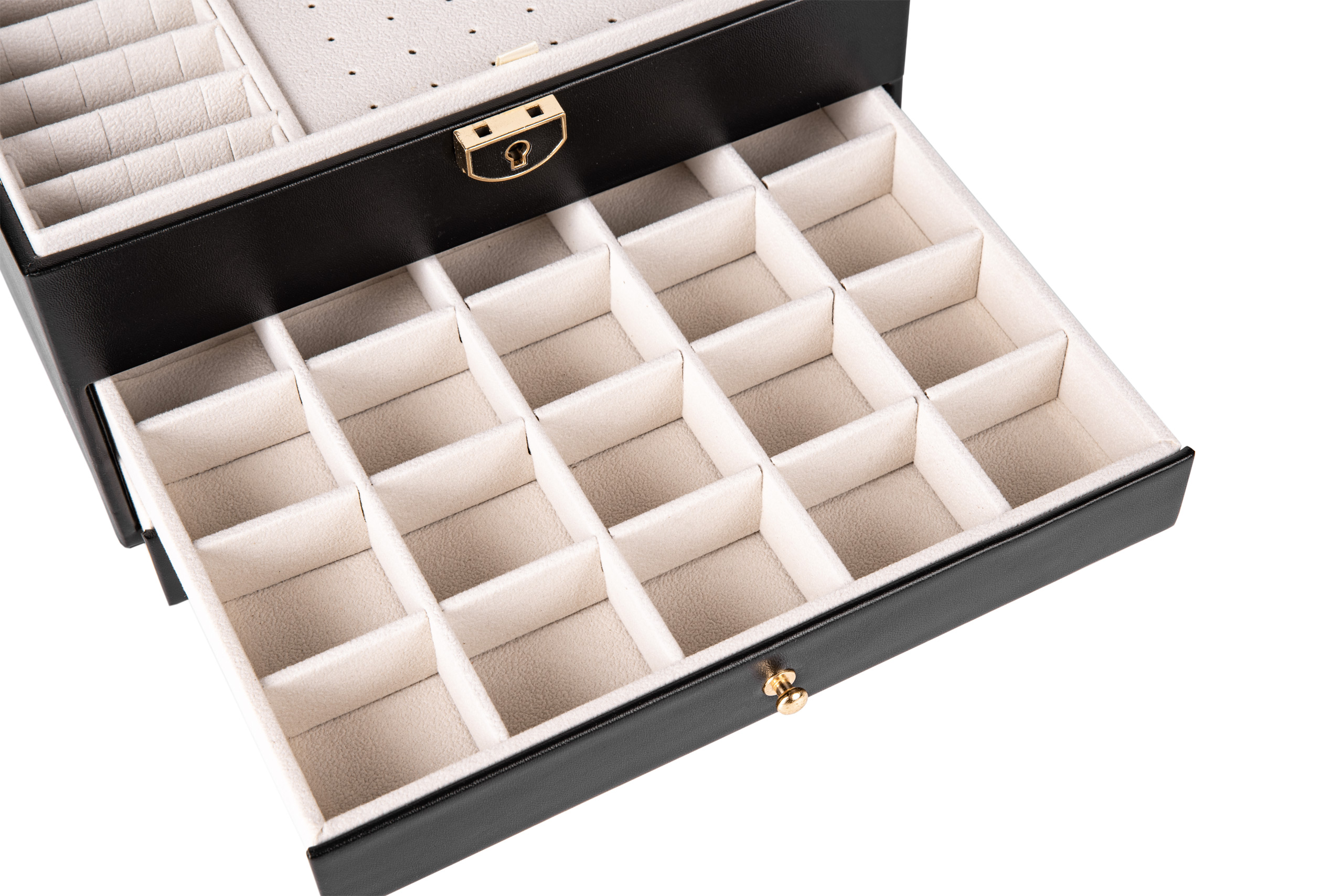 ÉKSZERTARTÓ DOBOZ ELEGÁNS RENDSZEREZŐ BESTIF KULCSTARTÓ Szín fekete