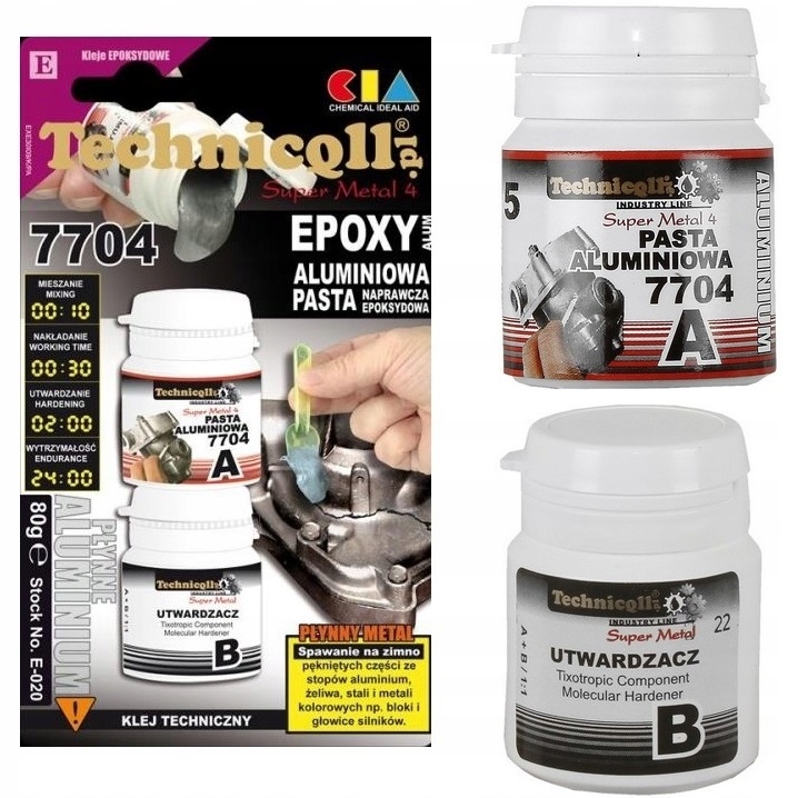 

Pasta Do Ubytków Metalu Aluminium Klej Metali 80ml