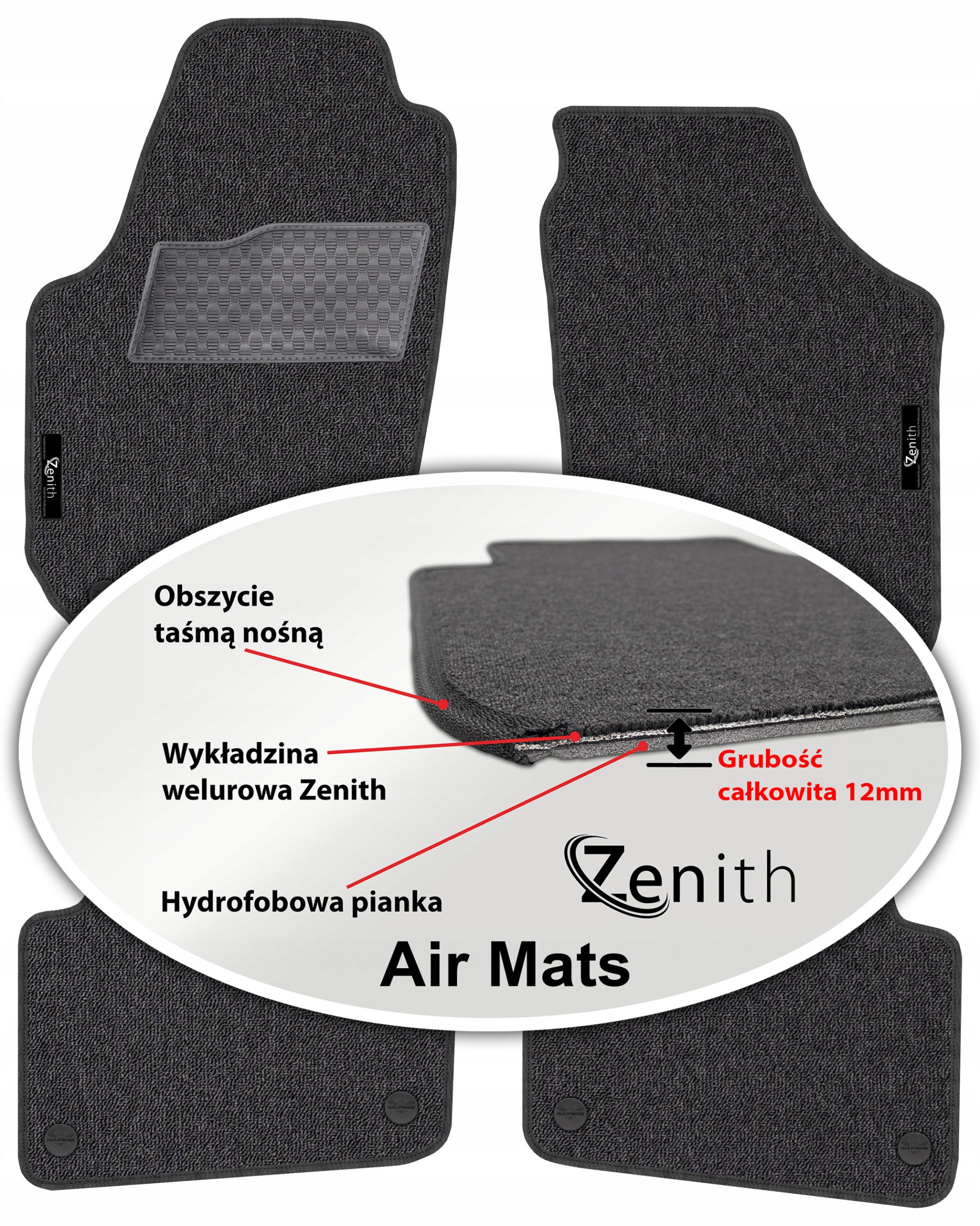 Škoda Fabia II 2007-2014 Velúrové koberčeky do auta Zenith Air Mats