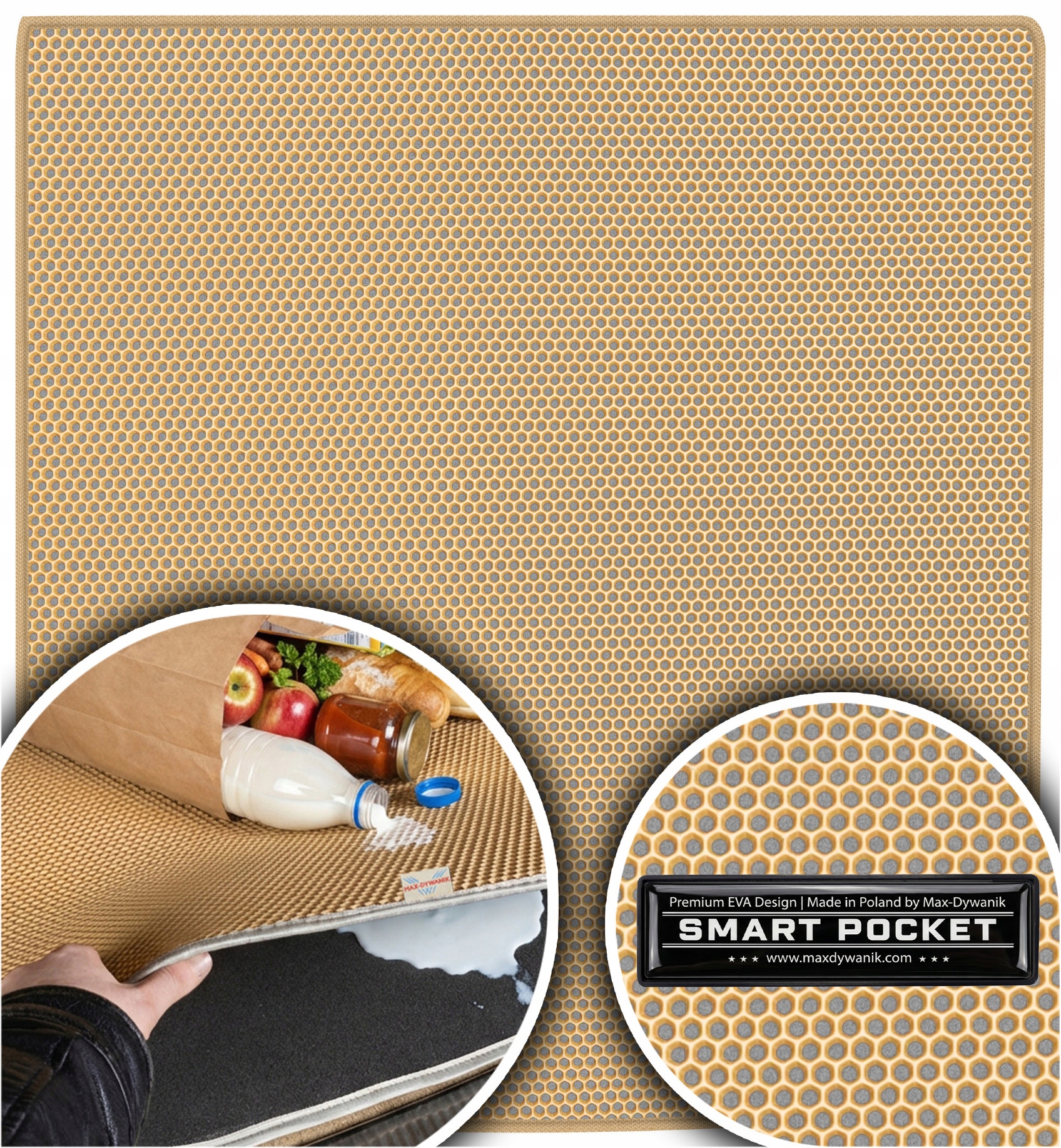 Vw Sharan II Minivan 7os 2010-2015 Vložka do kufru Eva Smart Pocket Béžová