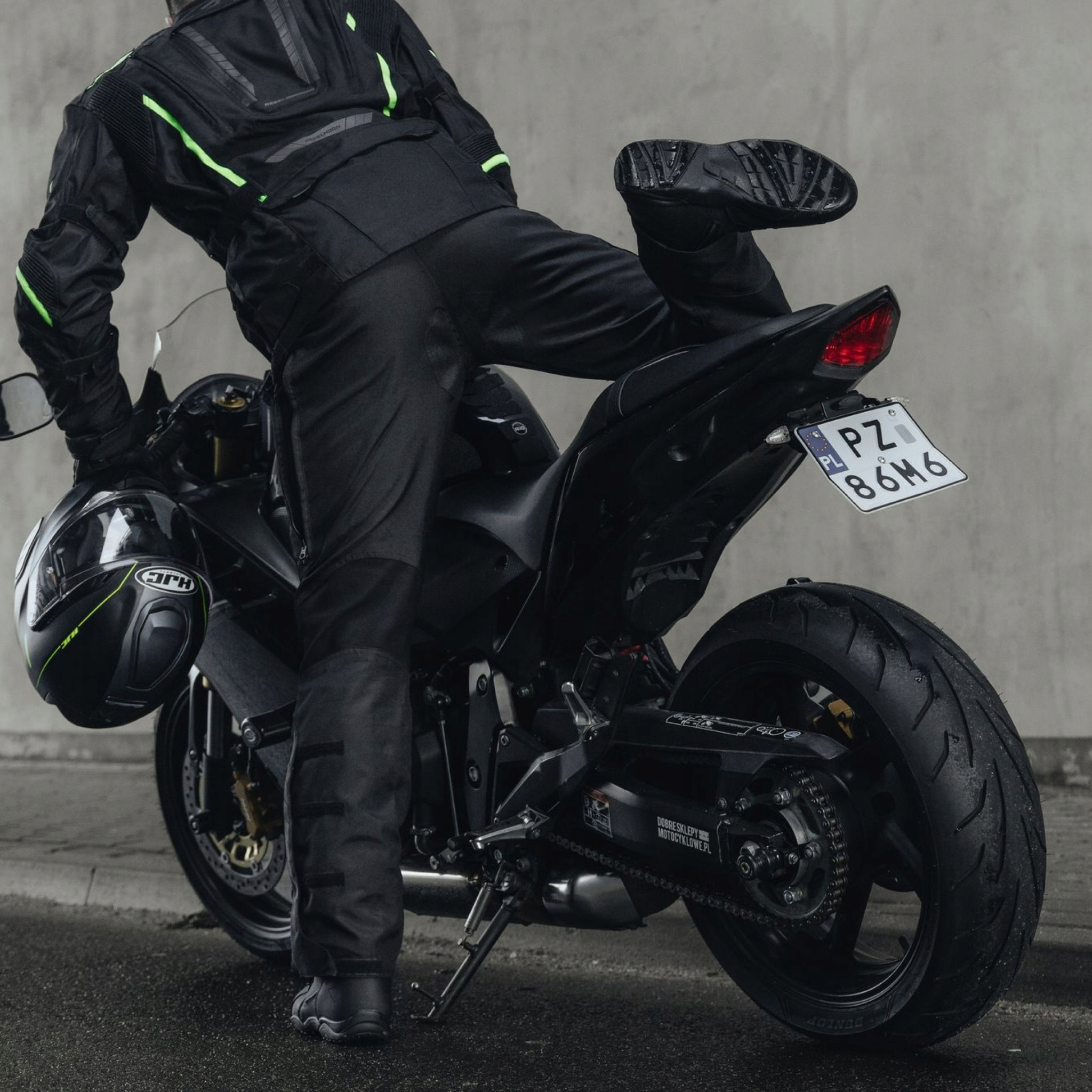 SPODNIE MOTOCYKLOWE MĘSKIE Z OCHRANIACZAMI HIKER Rozmiar 6XL