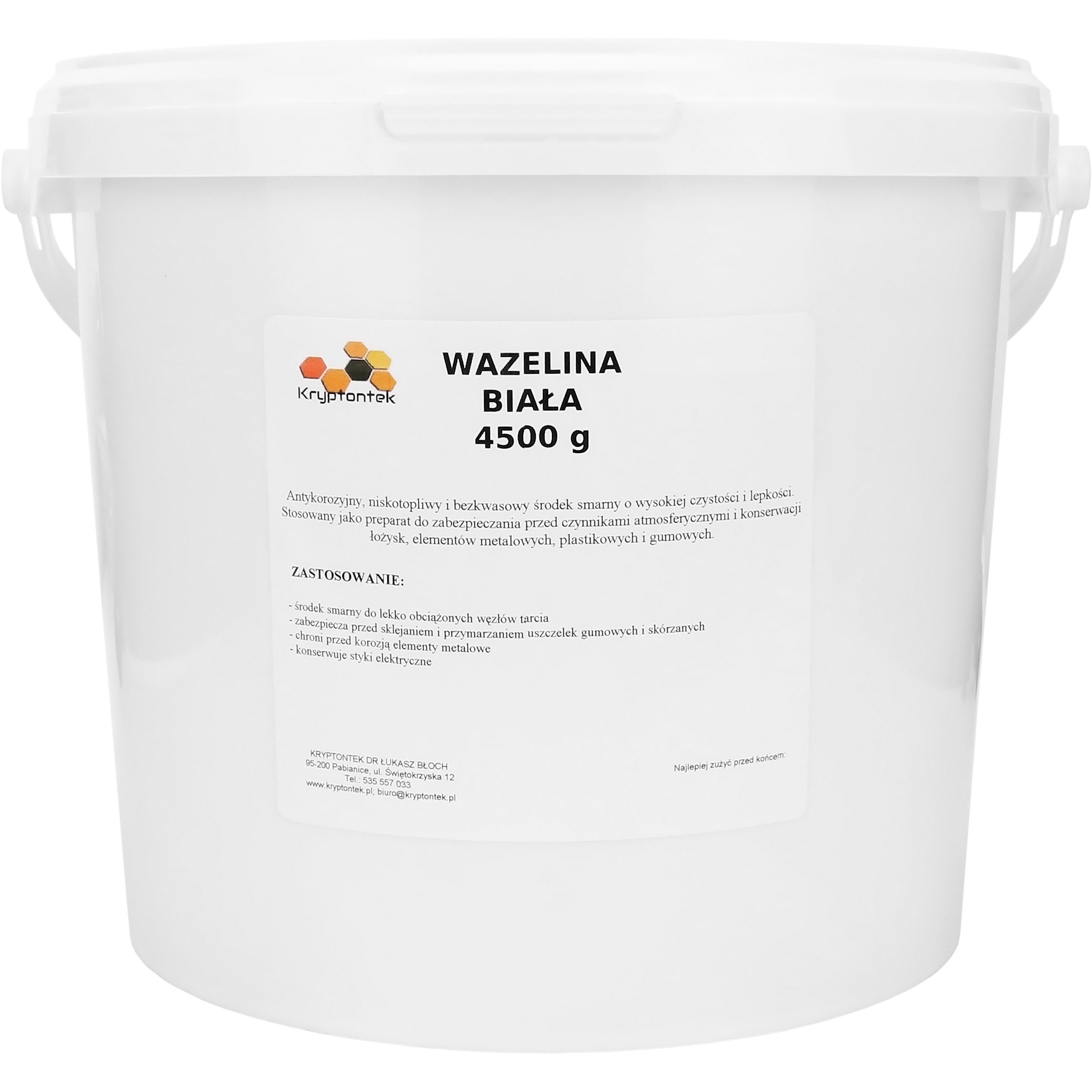 

Wazelina Biała Techniczna 4,5kg Smarowanie
