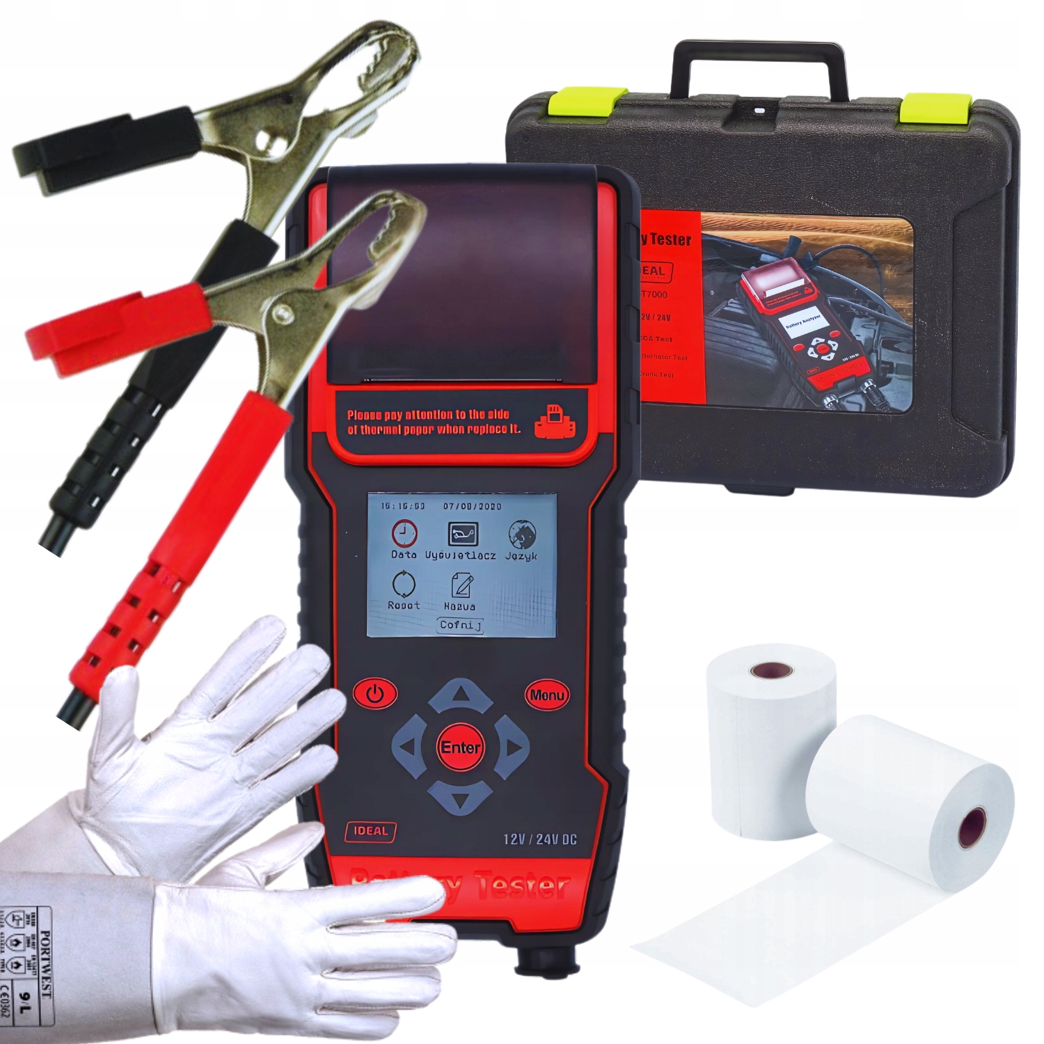 tester diagnostyczny BDT7000 tester akumulatorów IDEAL tester z drukarka