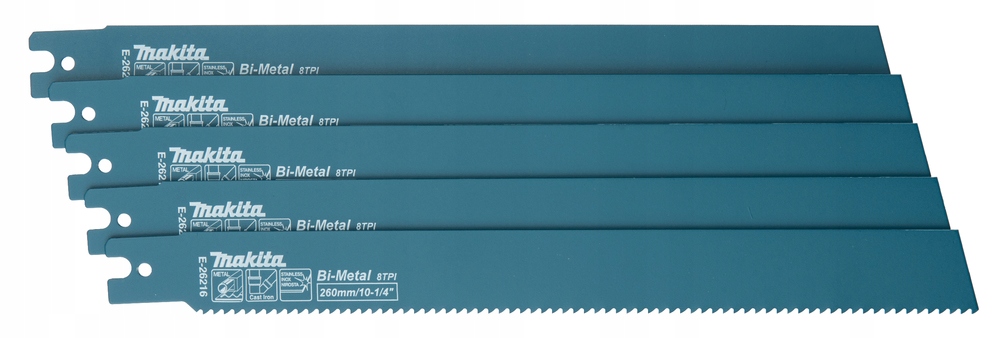 Brzeszczoty 260x1,6mm 8Z/C 5ks Makita E-26216