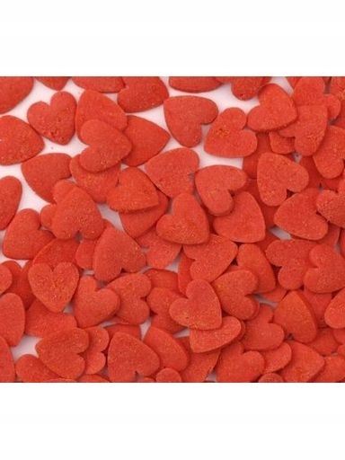 Levně udanewypieki Cukrový Posyp Srdce Srdíčka červená 50 g