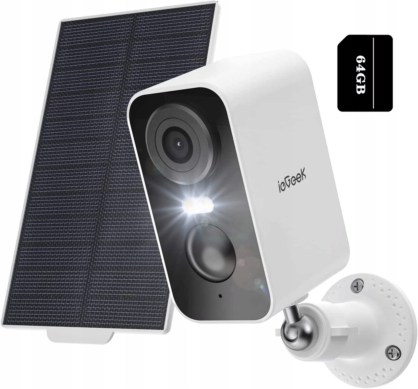 Solární Wifi Ip Kamera Na Baterie Bezdrátová 2K 3MPx na 64GB Kartu