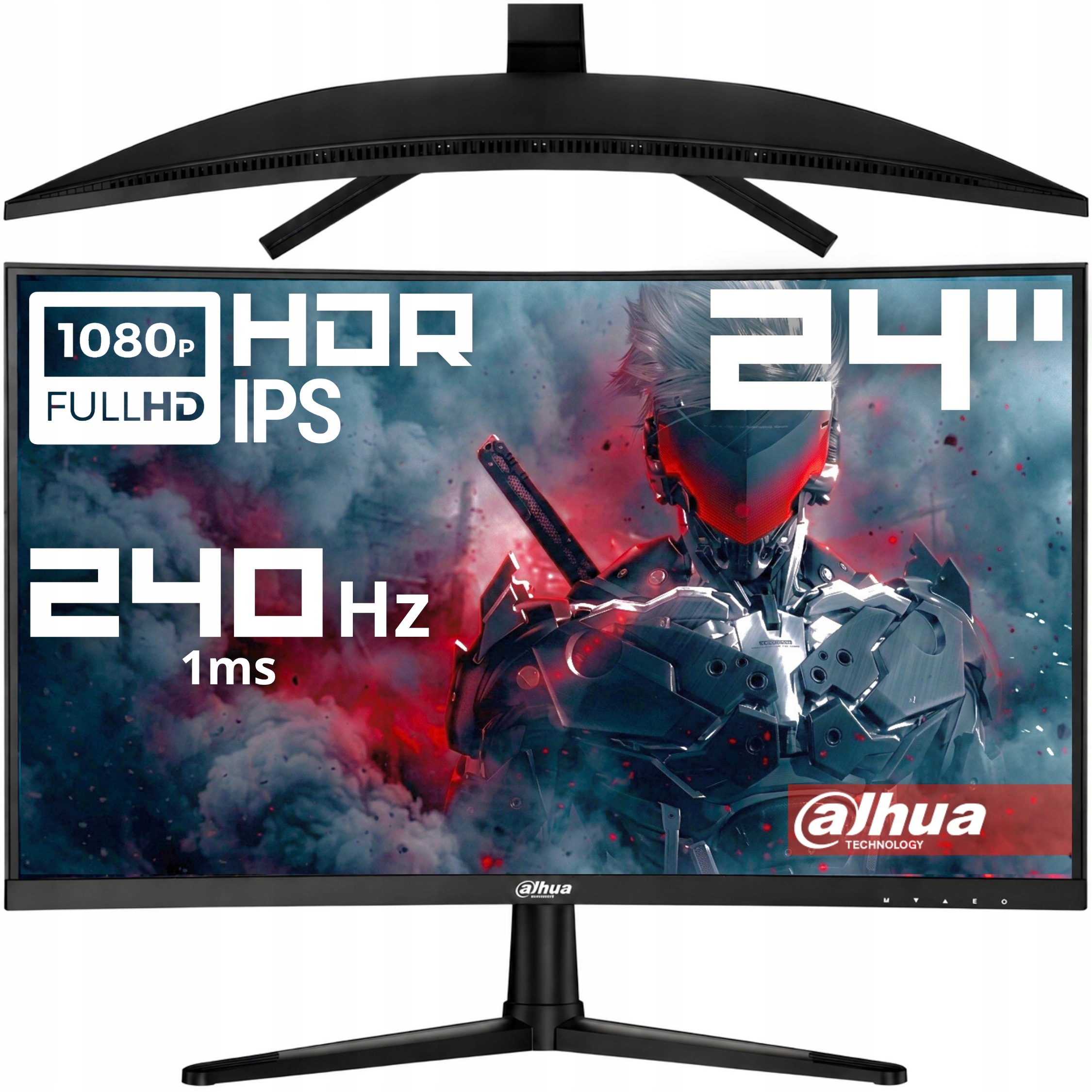Herní monitor zakřivený 24 palců Dahua 240HZ 1MS Dp HDR10+ Bezrámečkový