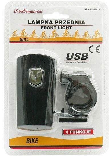 LAMPKA PRZEDNIA ROWEROWA USB 2X SUPER LED 68414 EAN (GTIN) 5901741684144