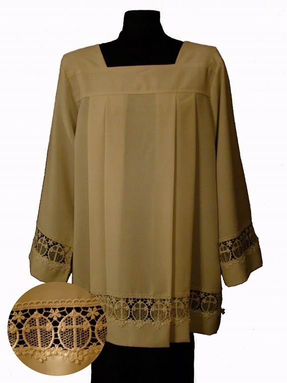 Komža s gipiurou G9 ecru, 164 cm-199 Cm