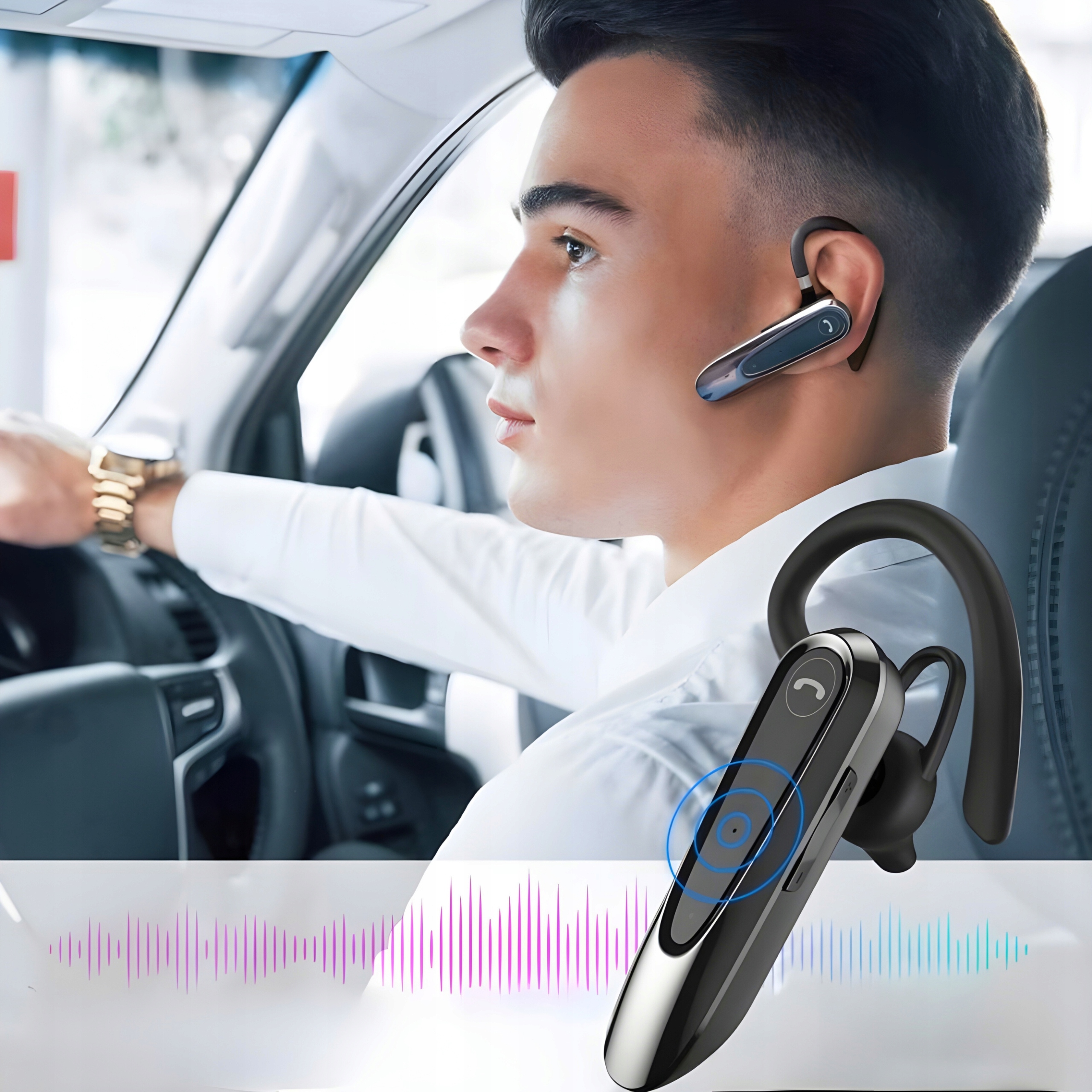 BEZPRZEWODOWA SŁUCHAWKA DO ROZMÓW DO UCHA BLUETOOTH MIKROFON DLA KIEROWCÓW Marka Agiler