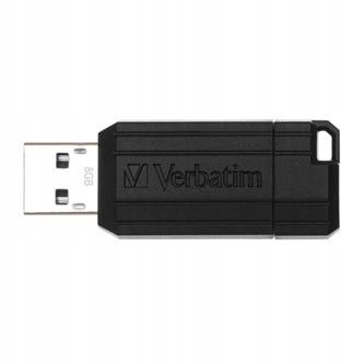 Verbatim Usb flash disk, Usb 2.0, 8GB, PinStripe, Store N Go, czarny, Usb A
