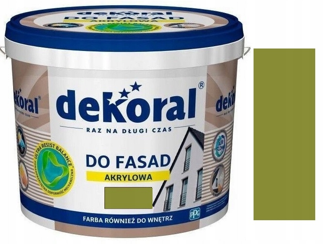 

Dekoral Farba Fasadowa Polinit Zieleń Oliwkowa 5L
