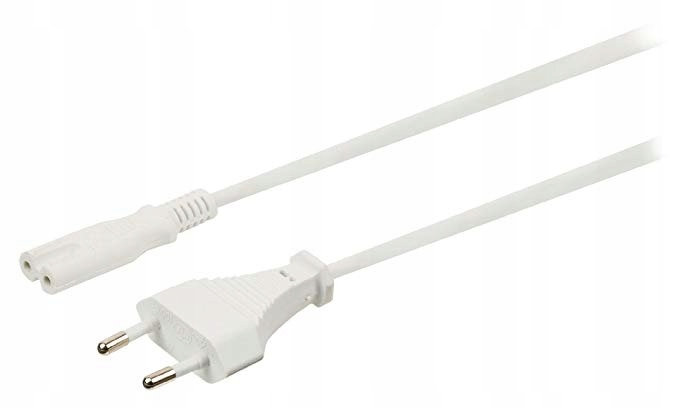 

Przewód Kabel 1,5 m Zasilający Rtv Biały Ósemka