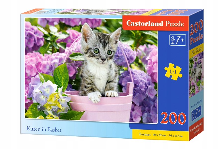 

Puzzle 200 el. Kotek w wiaderku Castorland