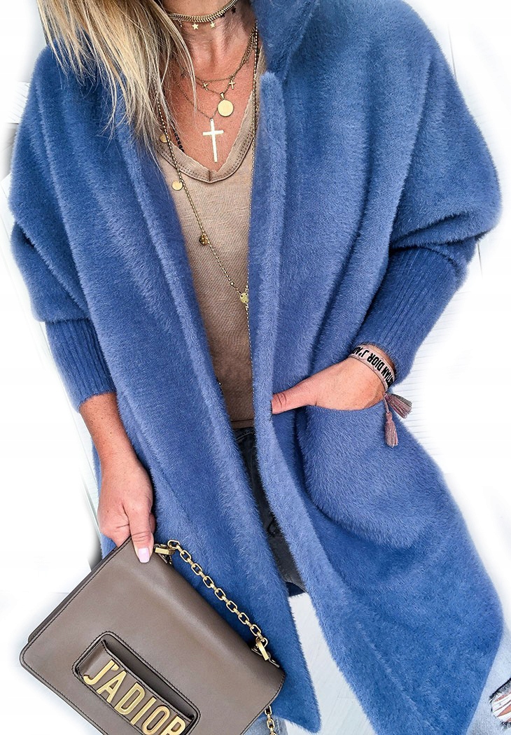 

Płaszcz Alpaka Długi Płaszczyk Wełna Kurtka L