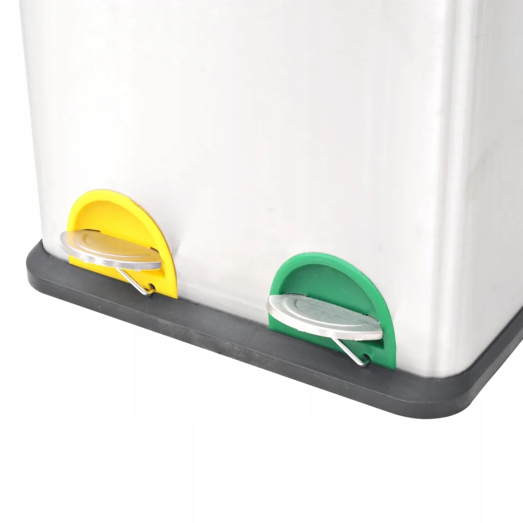 Levně Koš na tříděný odpad, s pedálem, nerezová ocel, 36 L