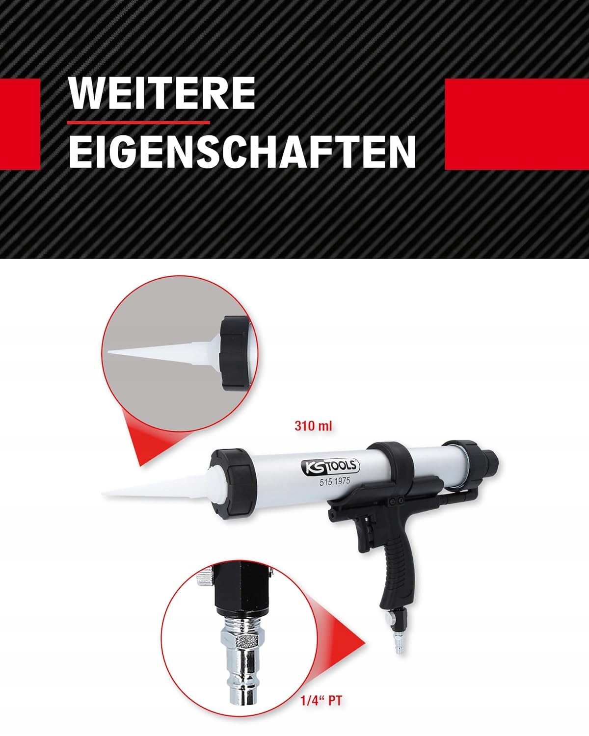 KS Tools 5151975 Pistolet na sprężone powietrze Kod producenta 5151975