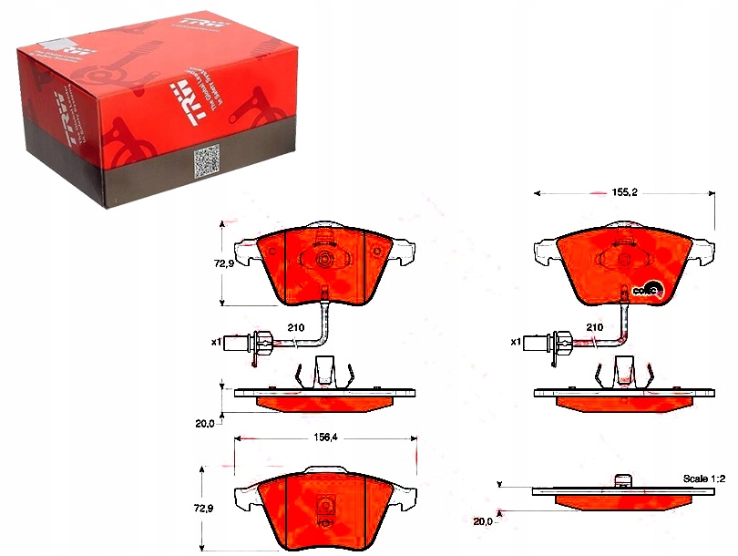 Brzdové Destičky Vw Přední A6 97- Trw
