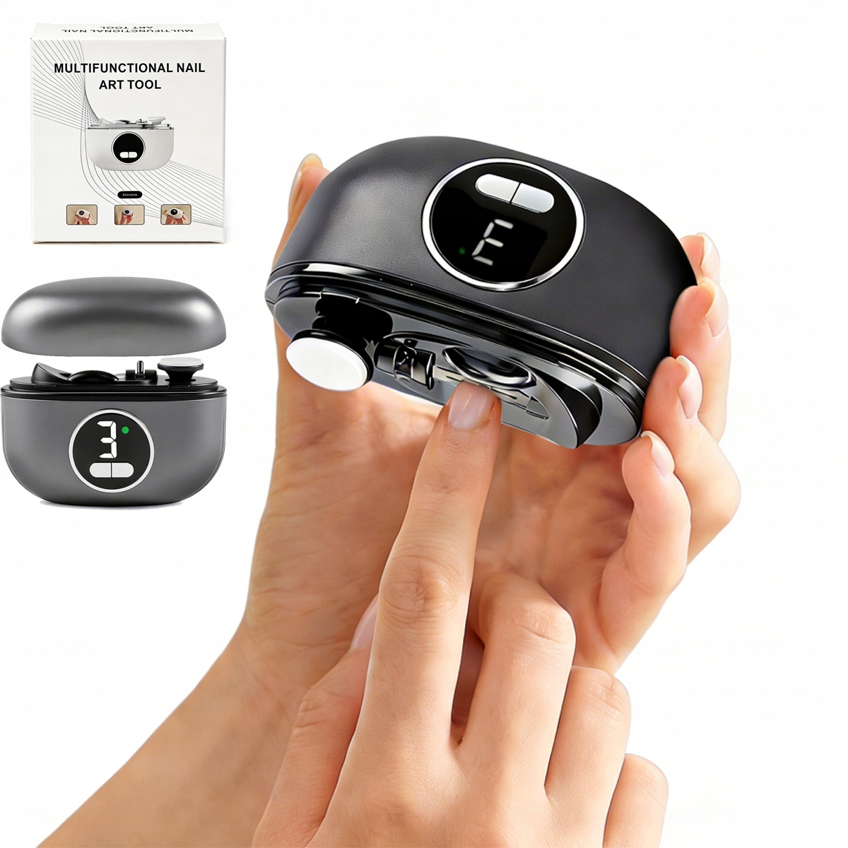 Automatická kleštička na nehty s leštěním pro seniory