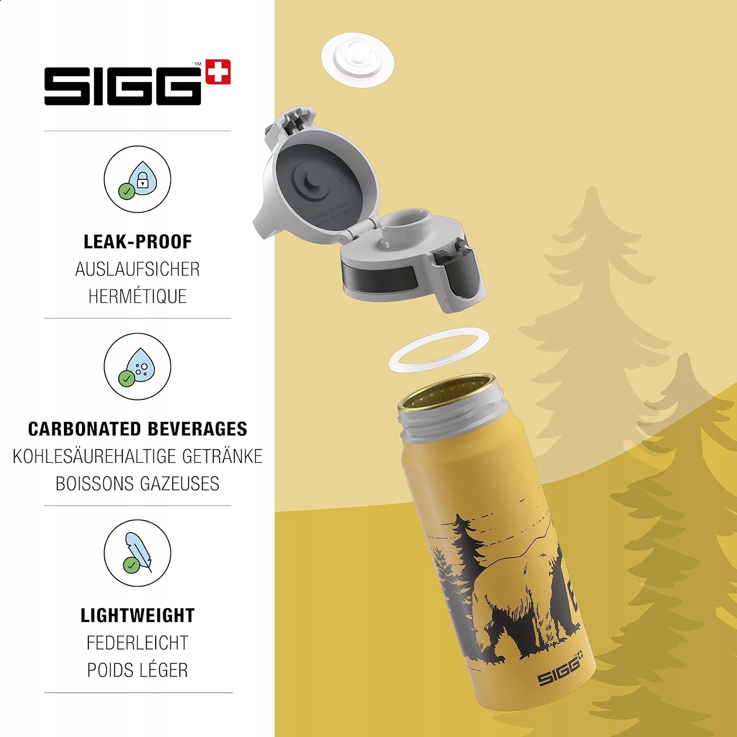 Sigg bidon 600ml żółto/czarny Marka Sigg