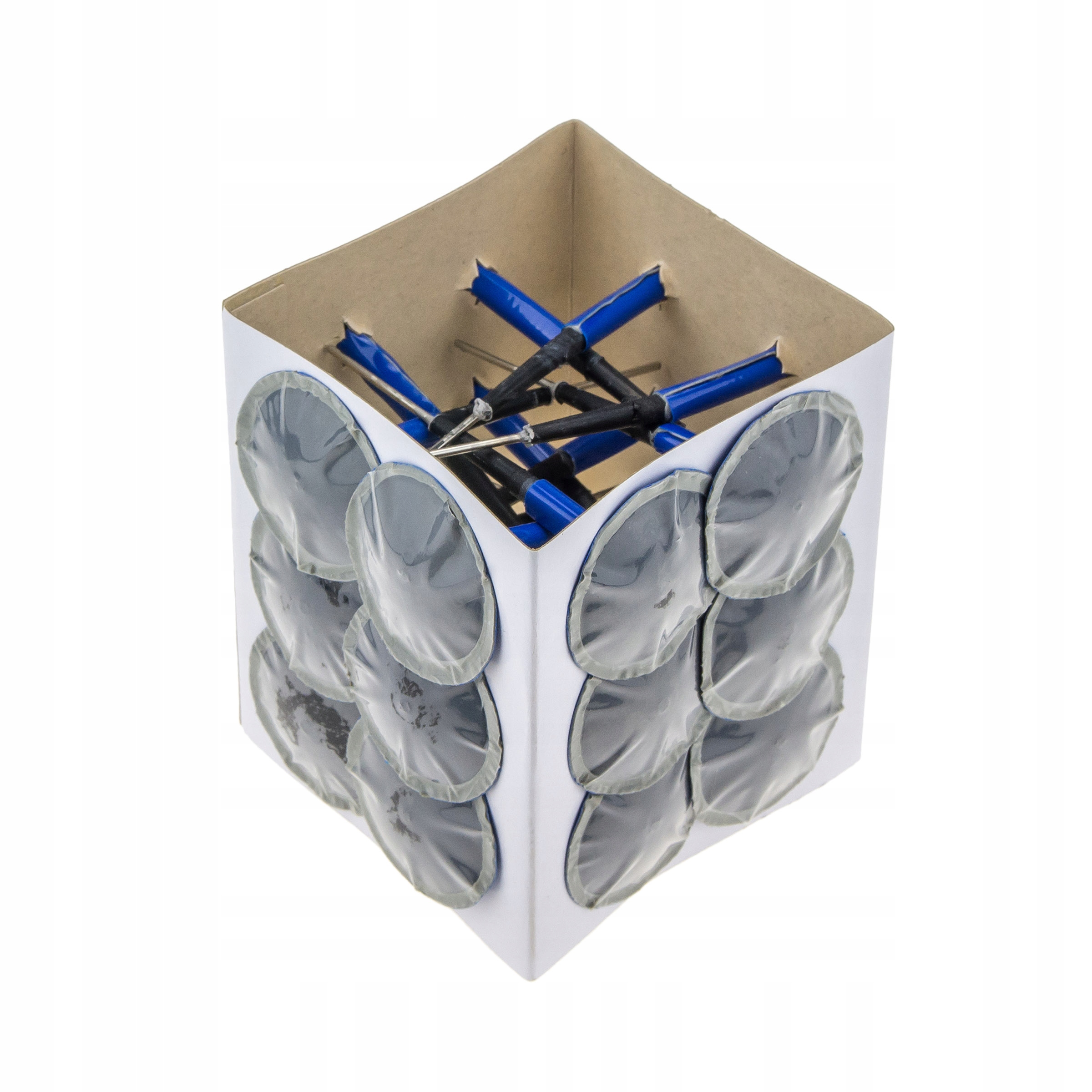 KOŁKI GRZYBKI DO NAPRAWY PRZEBITYCH OPON 4MM - ŁATKA 34MM STIX 24 SZT. Waga produktu z opakowaniem jednostkowym 0.13 kg