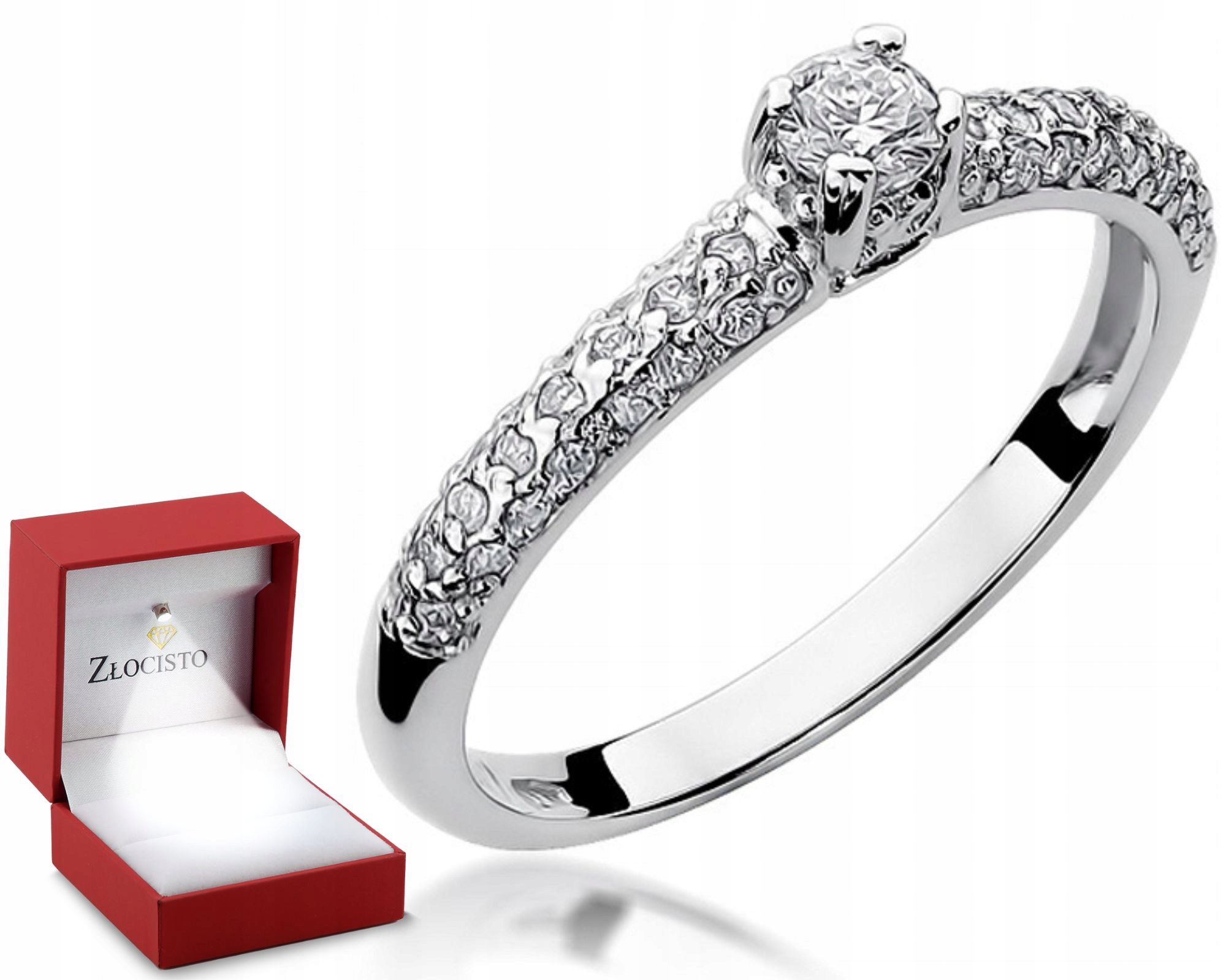 Prstýnek diamanty brilianty bílé zlato Gravírování