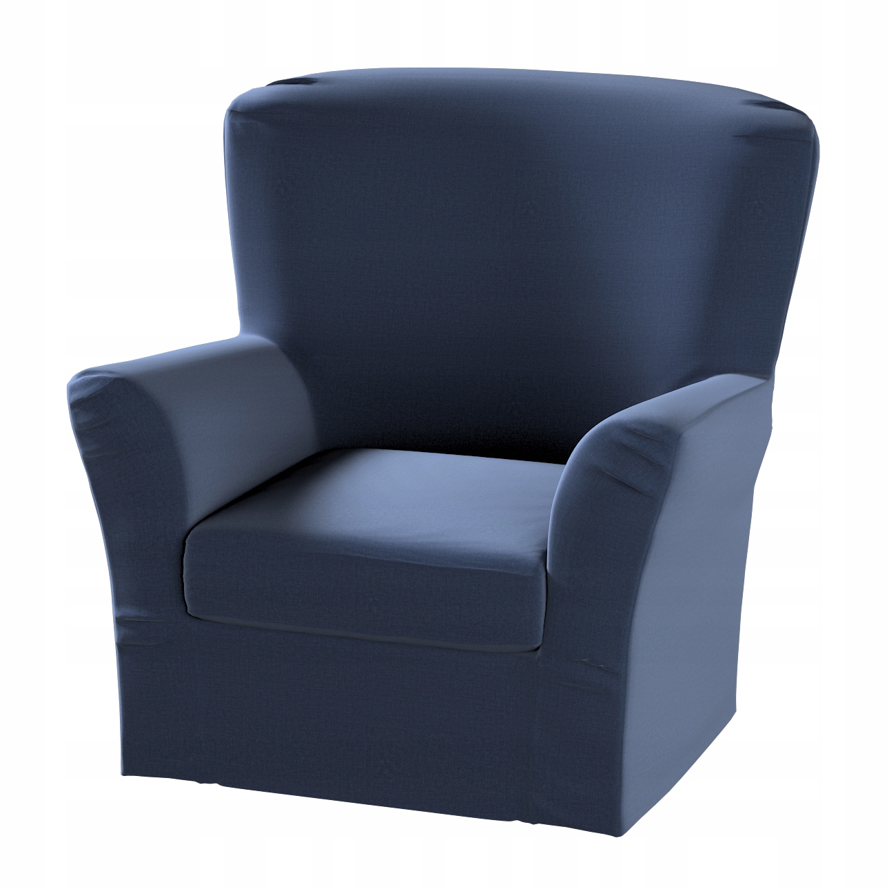 Dekoria Potah na křeslo Tomelilla vysoký s záložkami Ikea modrý
