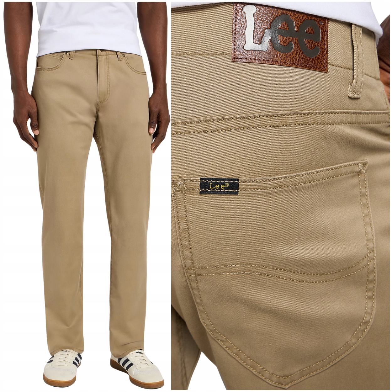 Lee Straight Fit Extreme Motion pohodlné jednoduché látkové kalhoty W31 L32