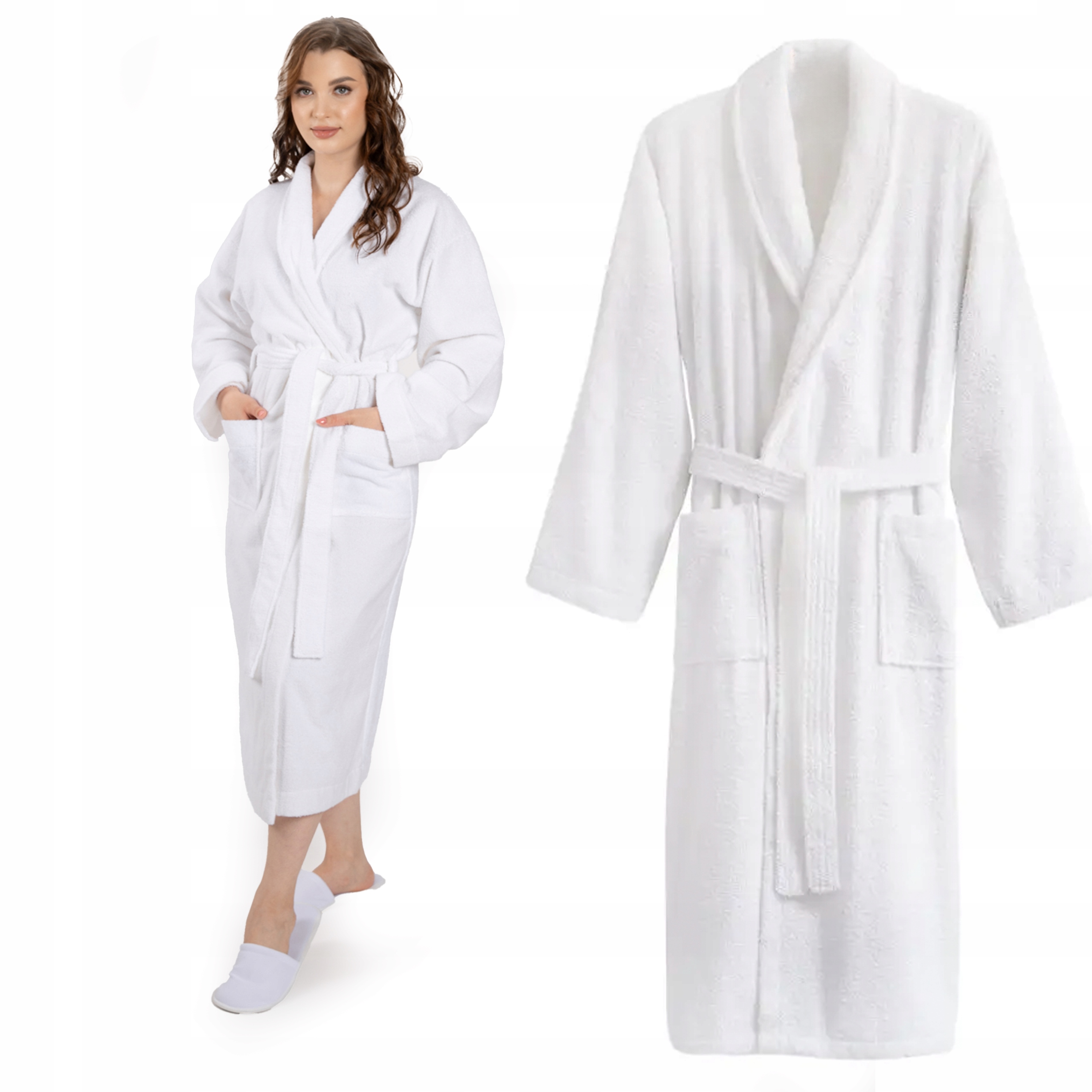 Hotelový Froté Župan Unisex Hrubý L Premium Chila Bílý