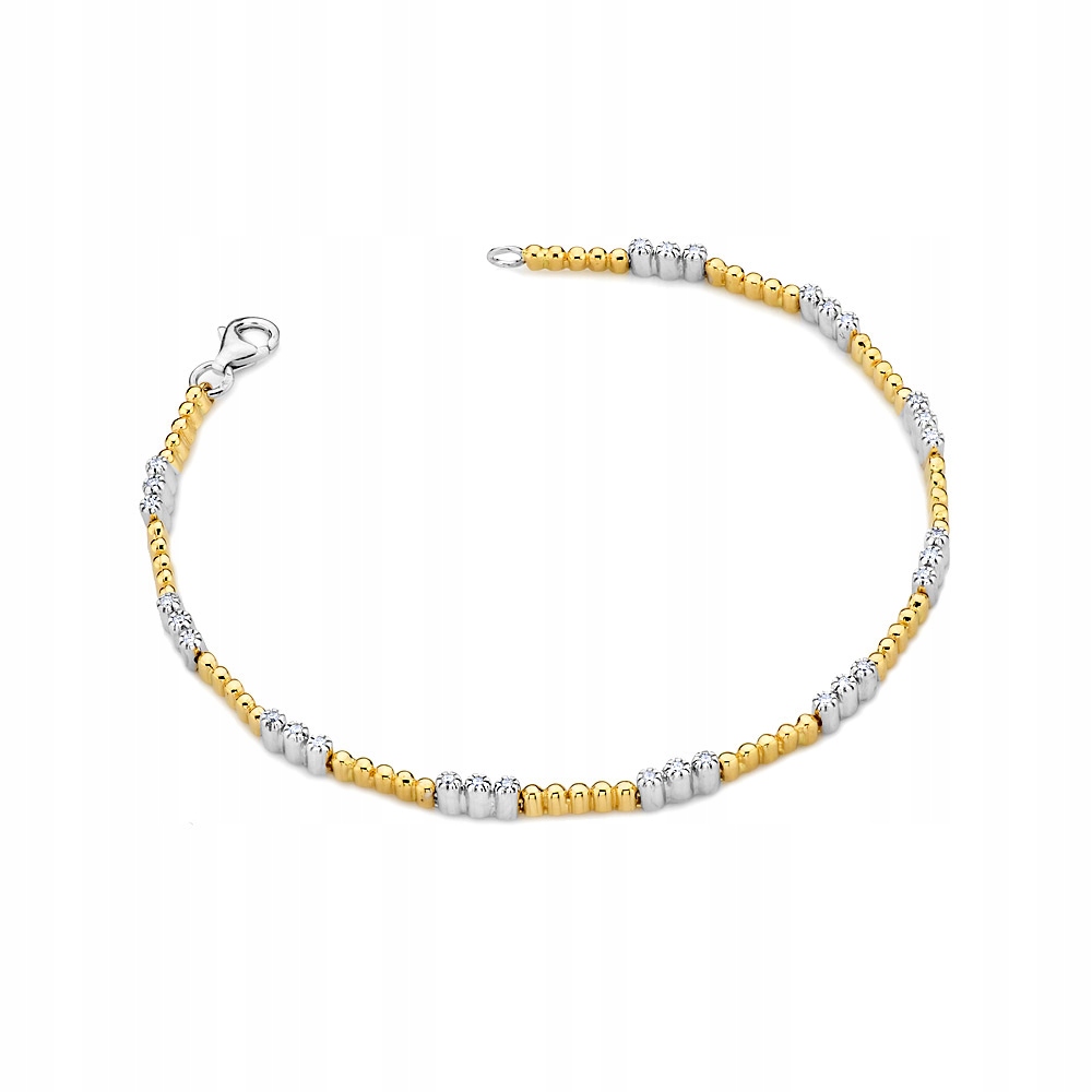 Piękna Złota Bransoletka 585 z Brylantami 0,30ct